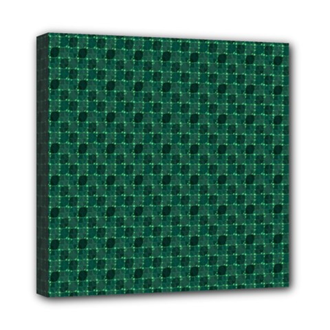 Green Pattern Mini Canvas 8  X 8  (stretched) by Sparkle