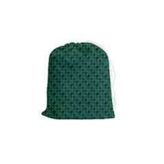 Green Pattern Drawstring Pouch (Small)