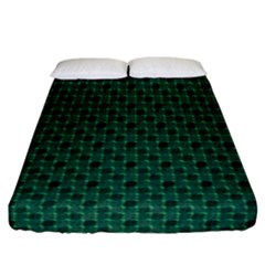 Green Pattern Fitted Sheet (california King Size) by Sparkle