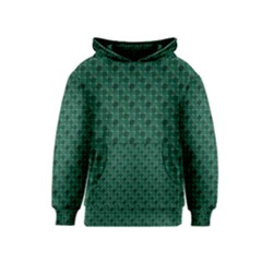 Green Pattern Kids  Pullover Hoodie