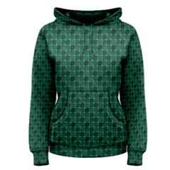 Green Pattern Women s Pullover Hoodie