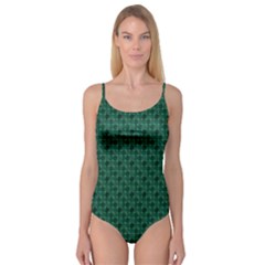 Green Pattern Camisole Leotard 