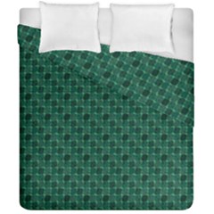 Green Pattern Duvet Cover Double Side (California King Size)