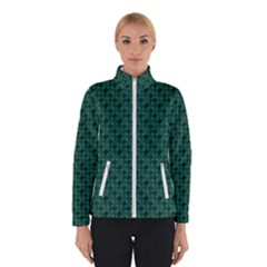 Green Pattern Women s Bomber Jacket