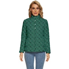 Green Pattern Women s Puffer Bubble Jacket Coat