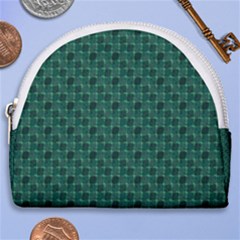 Green Pattern Horseshoe Style Canvas Pouch