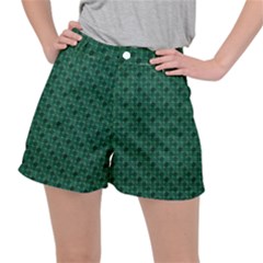 Green Pattern Women s Ripstop Shorts by Sparkle