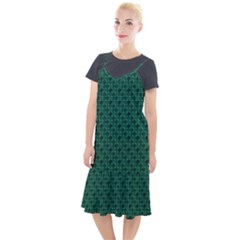 Green Pattern Camis Fishtail Dress