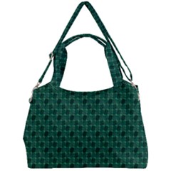 Green Pattern Double Compartment Shoulder Bag