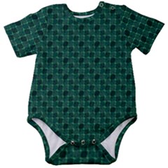 Green Pattern Baby Short Sleeve Bodysuit