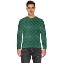 Green Pattern Men s Fleece Sweatshirt