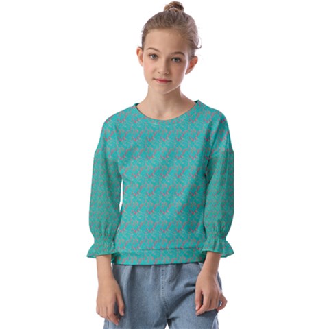 Flowers Kids  Cuff Sleeve Top by Sparkle