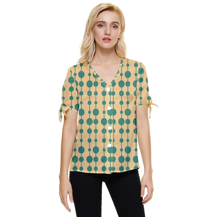 Pattern 27 Bow Sleeve Button Up Top