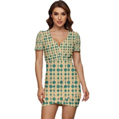 Pattern 27 Low Cut Cap Sleeve Mini Dress by GardenOfOphir