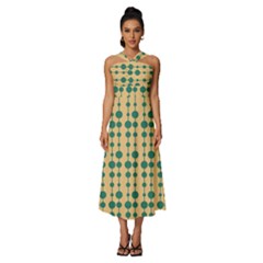 Pattern 27 Sleeveless Cross Front Cocktail Midi Chiffon Dress