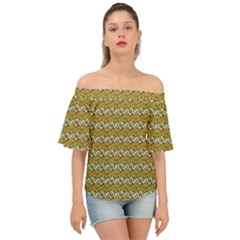 Pattern Off Shoulder Short Sleeve Top by Sparkle