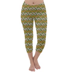 Pattern Capri Winter Leggings 