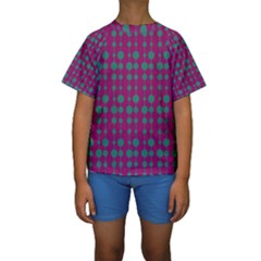 Pattern 26 Kids  Short Sleeve Swimwear by GardenOfOphir