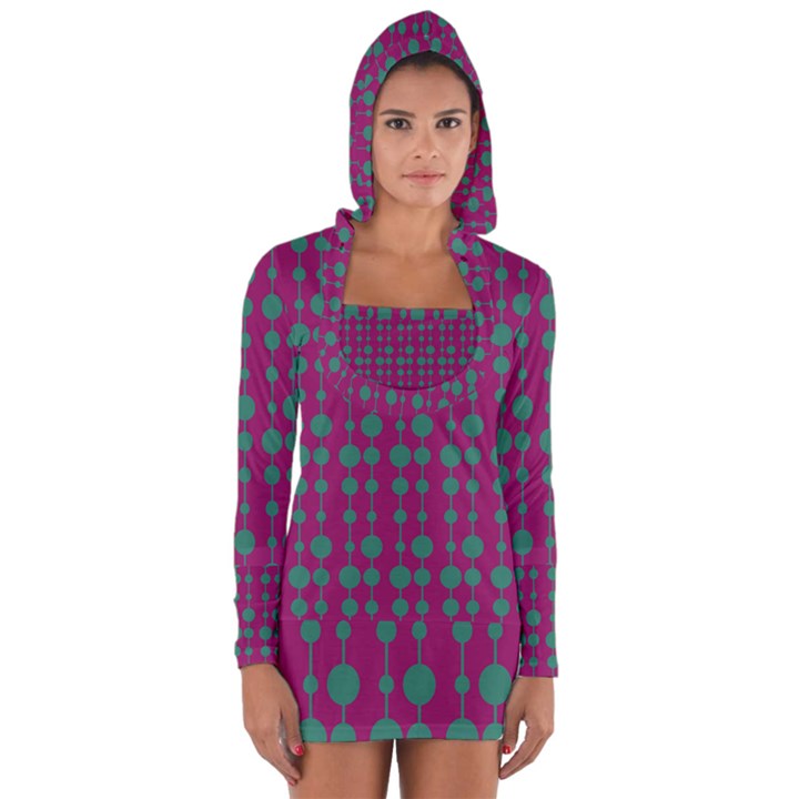 Pattern 26 Long Sleeve Hooded T-shirt