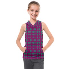 Pattern 26 Kids  Sleeveless Hoodie by GardenOfOphir