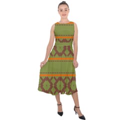 Pattern 29 Midi Tie-back Chiffon Dress by GardenOfOphir