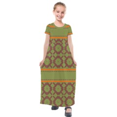 Pattern 29 Kids  Short Sleeve Maxi Dress by GardenOfOphir