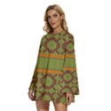 Pattern 29 Round Neck Long Sleeve Bohemian Style Chiffon Mini Dress View2