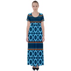 Pattern 28 High Waist Short Sleeve Maxi Dress