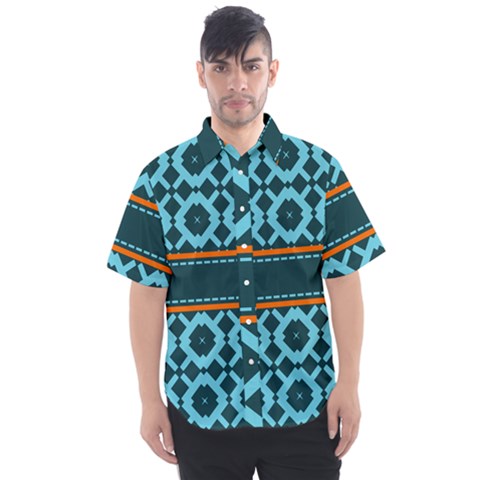 Pattern 28 Men s Short Sleeve Shirt by GardenOfOphir