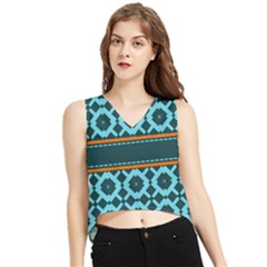 Pattern 28 V-Neck Cropped Tank Top