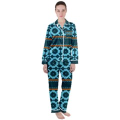 Pattern 28 Women s Long Sleeve Satin Pajamas Set	