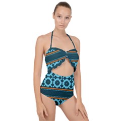 Pattern 28 Scallop Top Cut Out Swimsuit