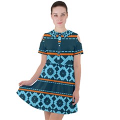 Pattern 28 Short Sleeve Shoulder Cut Out Dress 