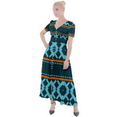 Pattern 28 Button Up Short Sleeve Maxi Dress