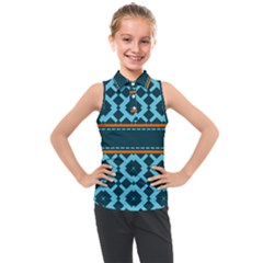 Pattern 28 Kids  Sleeveless Polo Tee