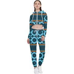 Pattern 28 Cropped Zip Up Lounge Set