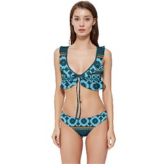 Pattern 28 Low Cut Ruffle Edge Bikini Set