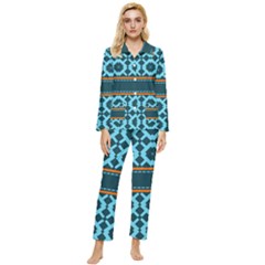 Pattern 28 Womens  Long Sleeve Velvet Pocket Pajamas Set