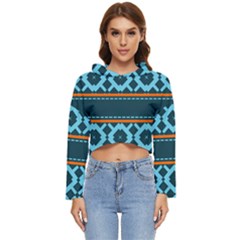 Pattern 28 Women s Lightweight Cropped Hoodie