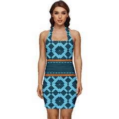 Pattern 28 Sleeveless Wide Square Neckline Ruched Bodycon Dress