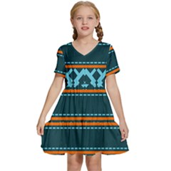 Pattern 28 Kids  Short Sleeve Tiered Mini Dress