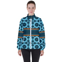 Pattern 28 Women s High Neck Windbreaker by GardenOfOphir