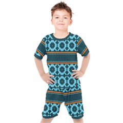 Pattern 28 Kids  Tee And Shorts Set by GardenOfOphir