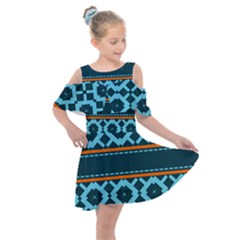 Pattern 28 Kids  Shoulder Cutout Chiffon Dress by GardenOfOphir