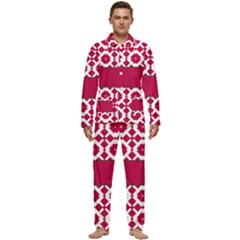 Pattern 30 Men s Long Sleeve Velvet Pocket Pajamas Set by GardenOfOphir