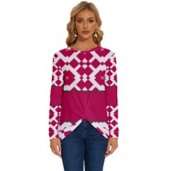 Pattern 30 Long Sleeve Crew Neck Pullover Top