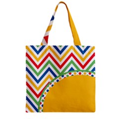 Pattern 32 Zipper Grocery Tote Bag by GardenOfOphir