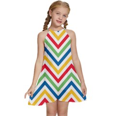 Pattern 33 Kids  Halter Collar Waist Tie Chiffon Dress by GardenOfOphir