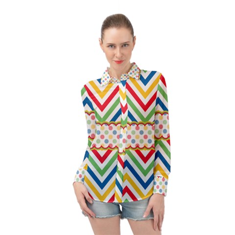 Pattern 34 Long Sleeve Chiffon Shirt by GardenOfOphir