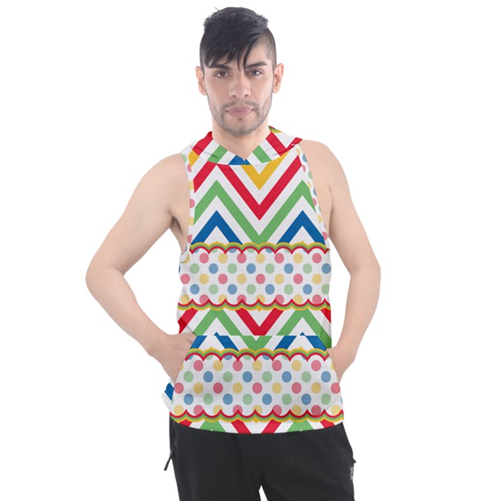 Pattern 34 Men s Sleeveless Hoodie